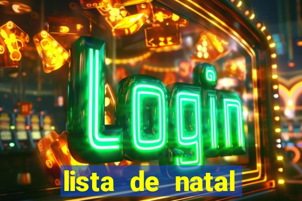 lista de natal para imprimir